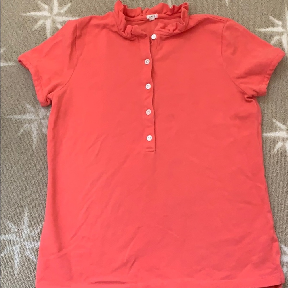 J Crew coral polo size s